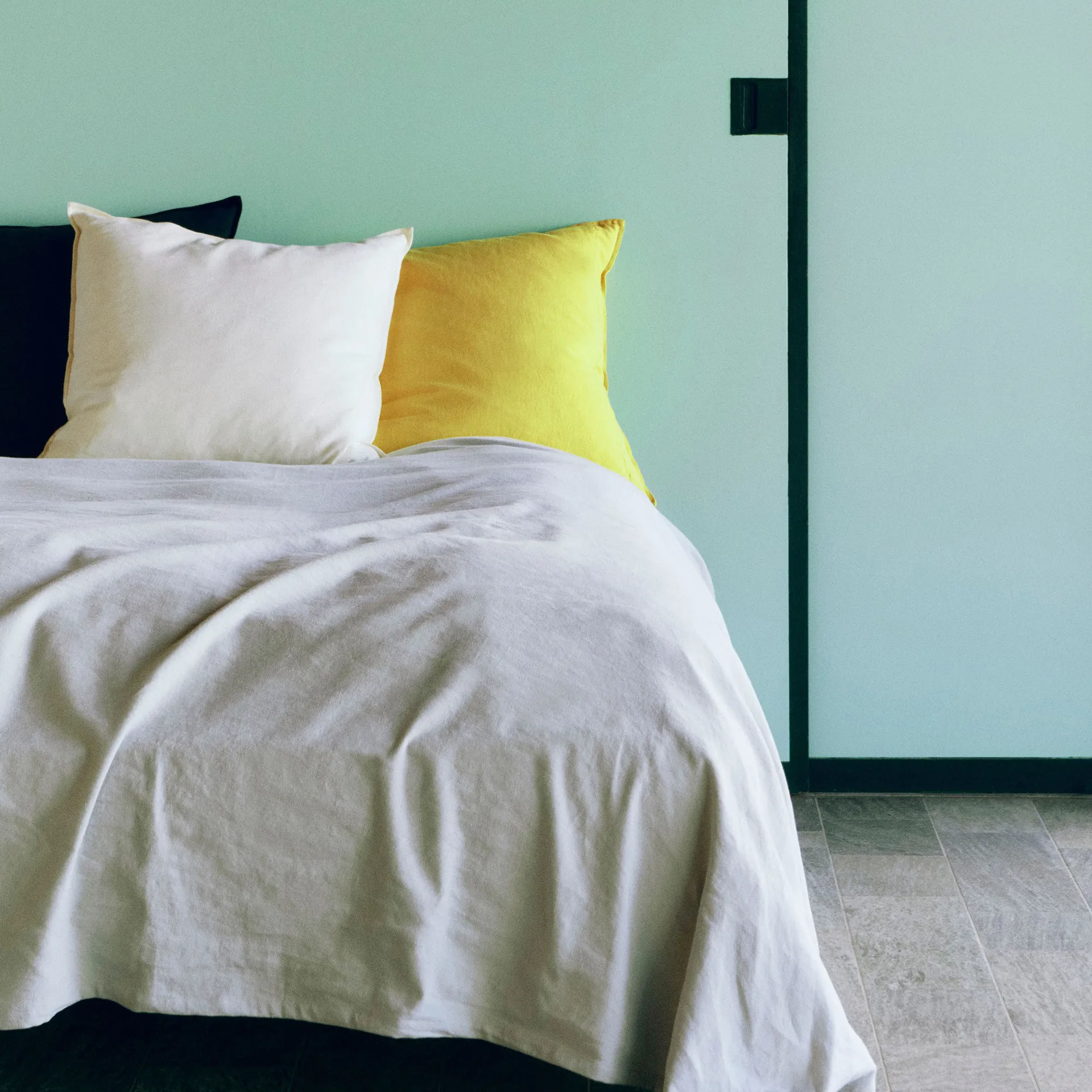 Linen pude 60x60 cm, Lemon yellow HAY