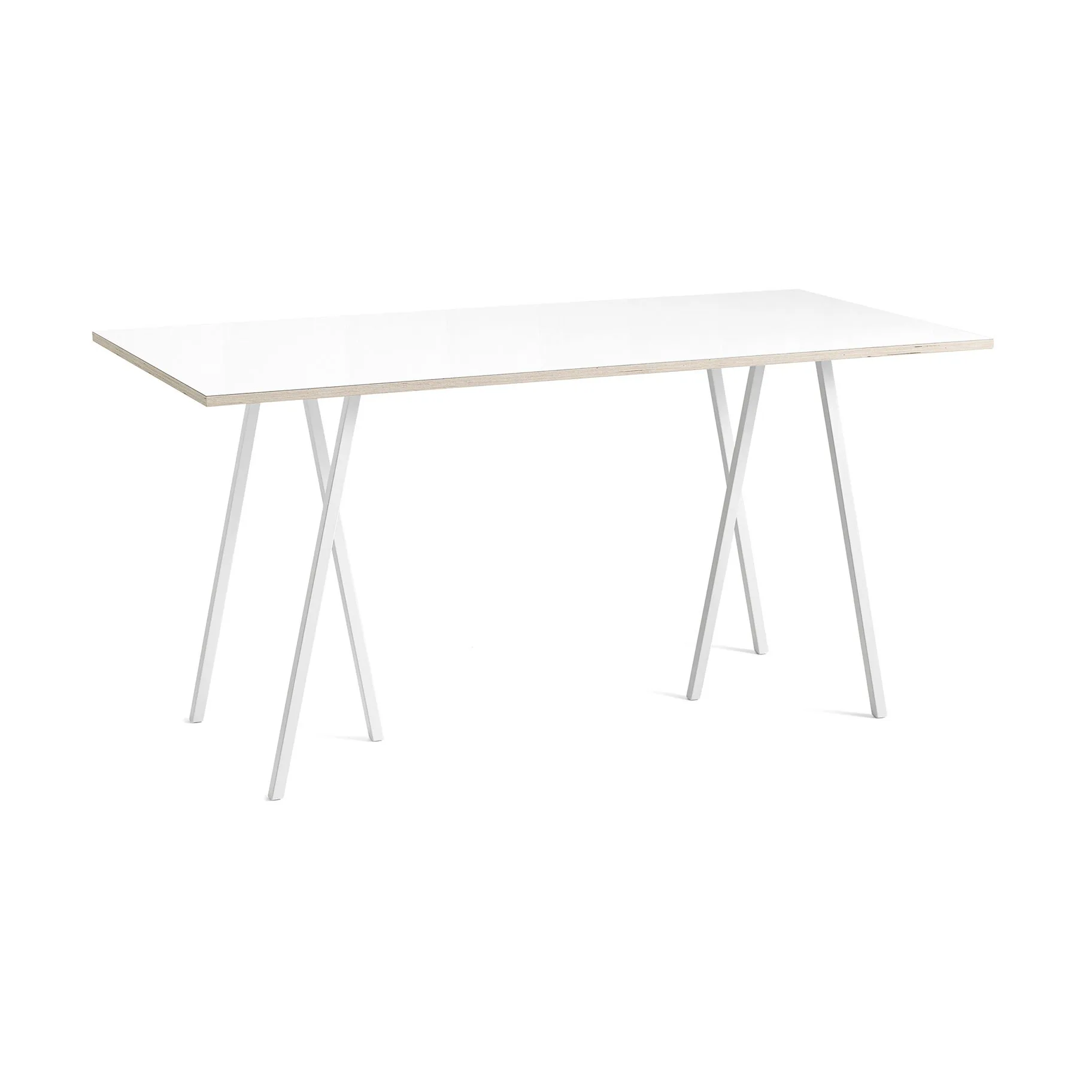 Loop Stand incl. support barbord 92,5x200 cm, White-white laminate-plywood HAY