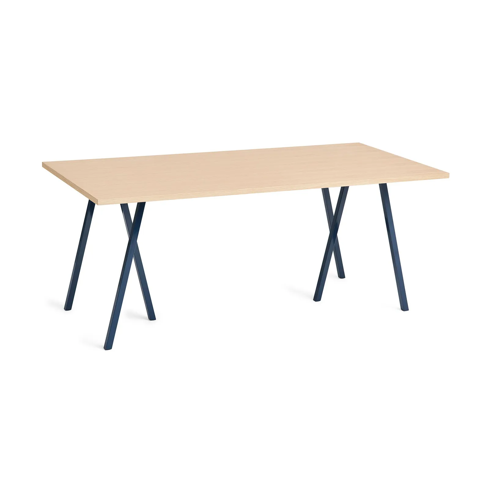 Loop Stand incl. support spisebord 87,5x180 cm, Deep blue-clear lacq. oak HAY