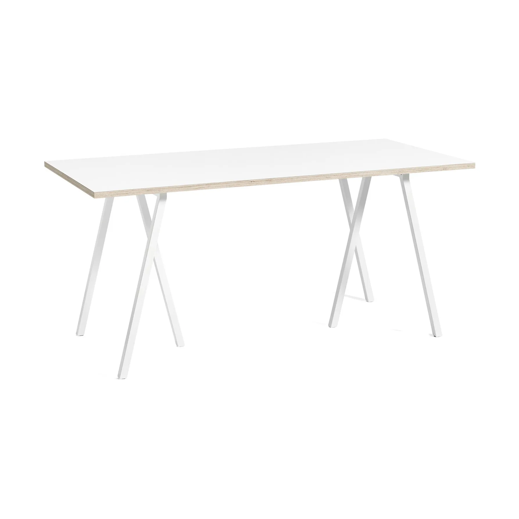 Loop Stand incl. support spisebord 87,5x180 cm, White-white laminate-plywood HAY
