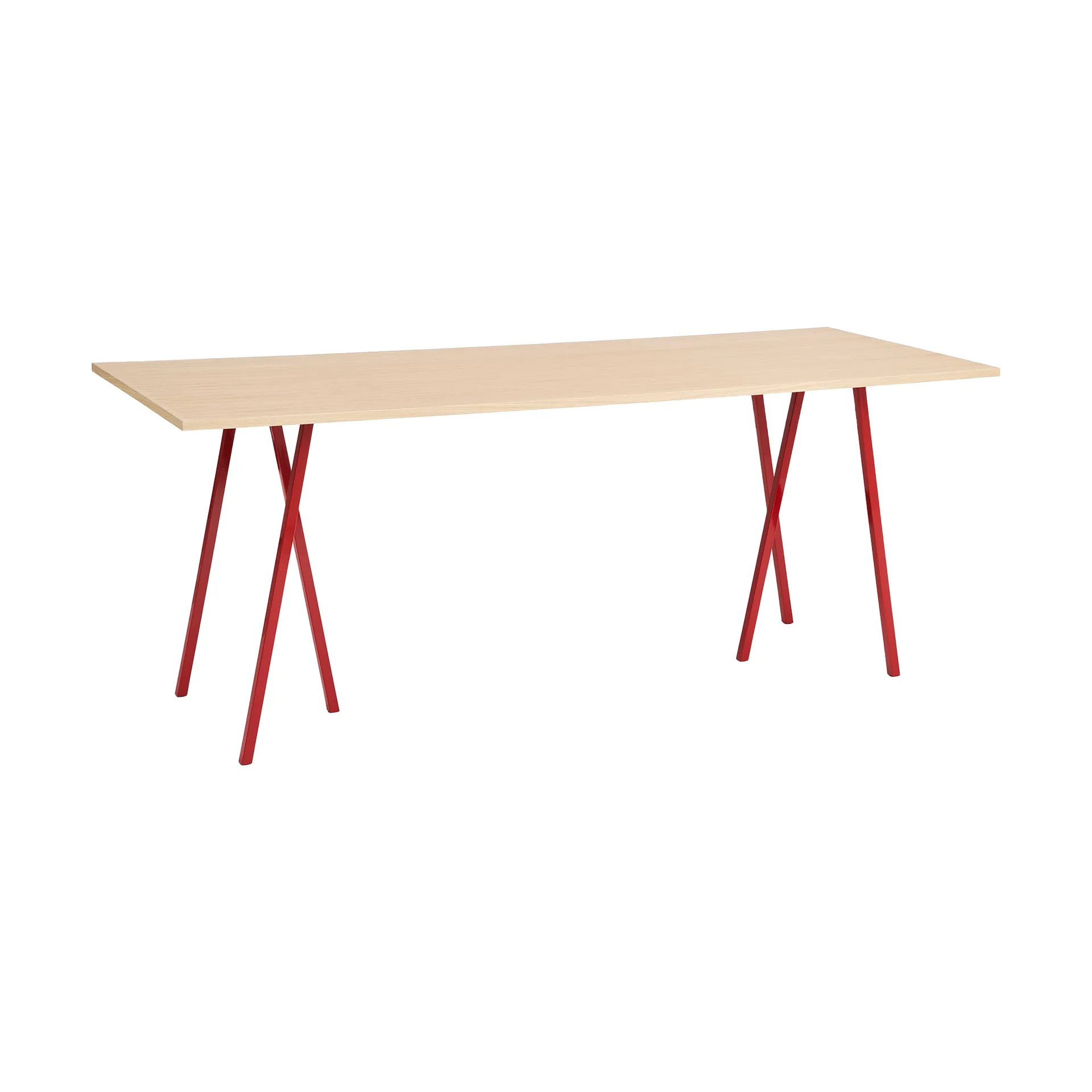 Loop Stand incl. support spisebord 92,5x250 cm, Maroon red-clear lacq. oak HAY