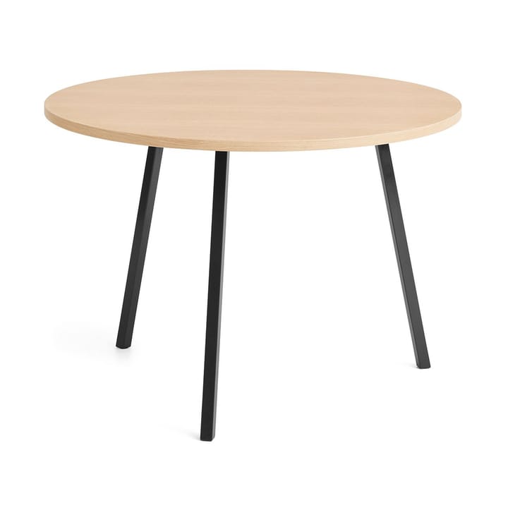 Loop Stand spisebord Ø105 cm, Black-clear lacq. oak HAY