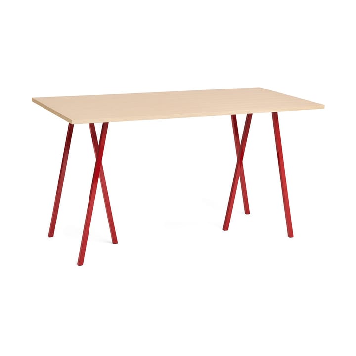Loop Stand spisebord 87,5x180 cm - Maroon red-clear lacq. oak - HAY