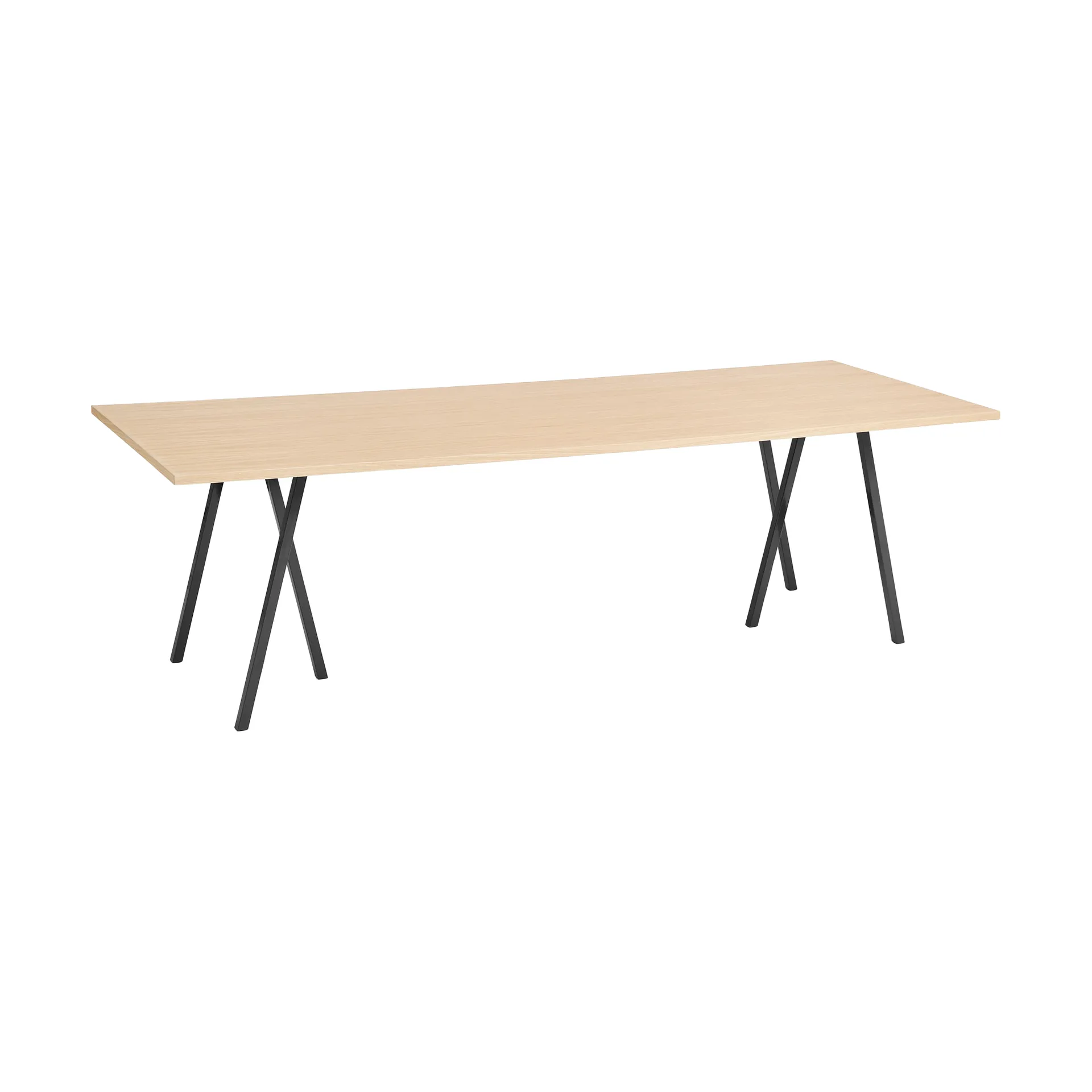 Loop Stand spisebord 92,5x250 cm, Black-clear lacq. oak HAY