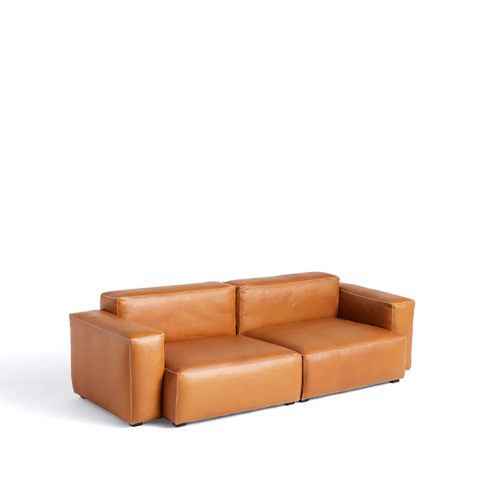 Mags 2,5-personers COMB sofa, Sense cognac-lysegrå søm HAY