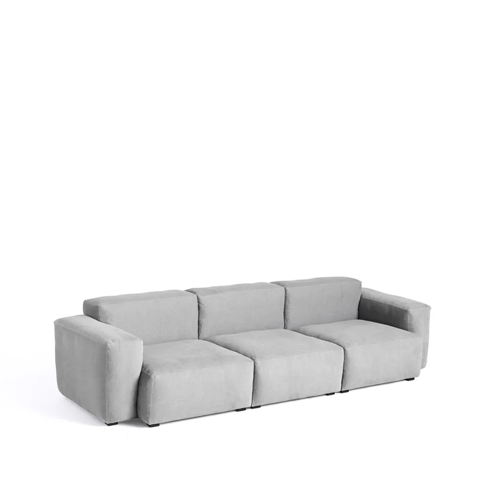 Mags Soft low 3-personers sofa, Linara 443 tweed-tone i tone søm HAY