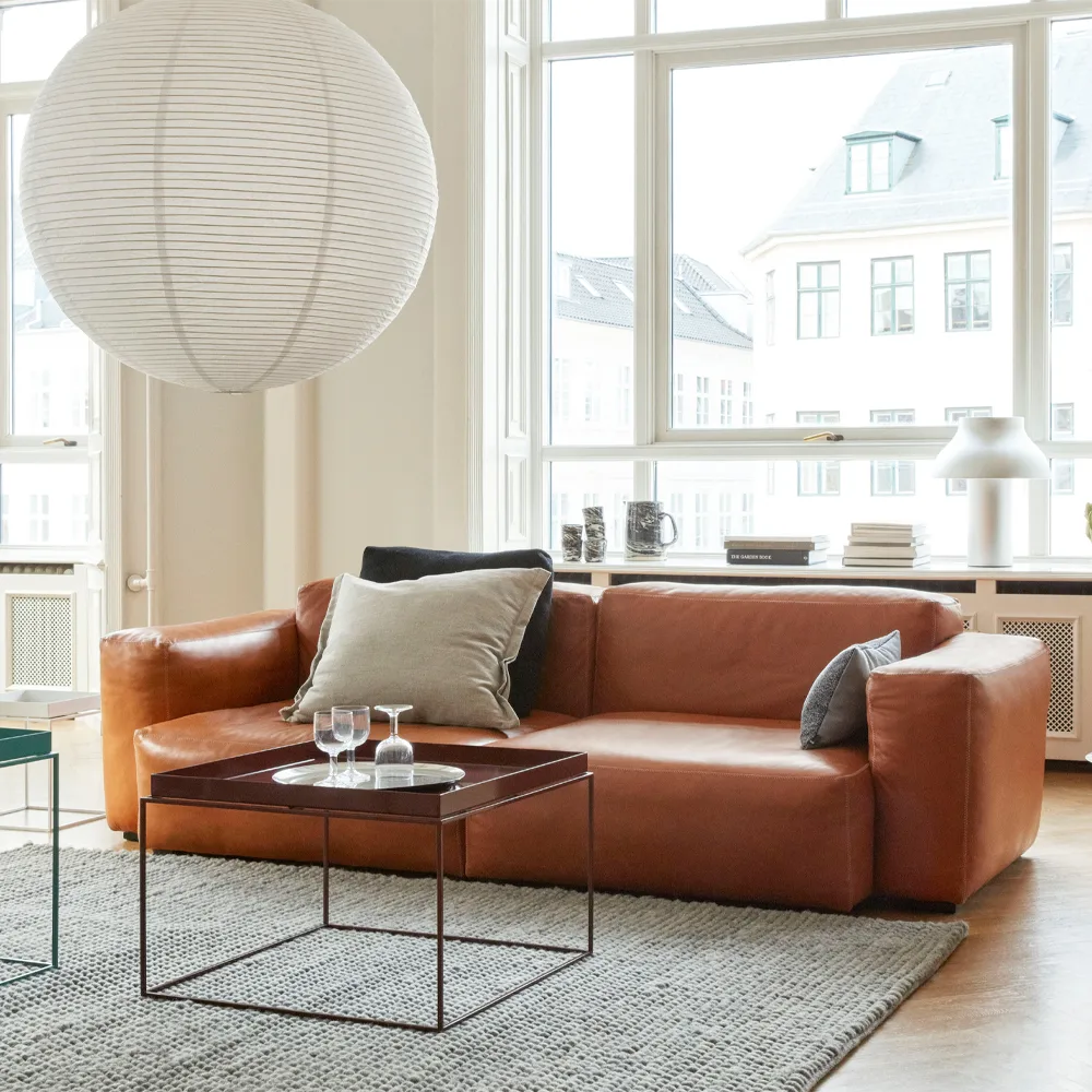 Mags Soft low 3-personers sofa, Linara 443 tweed-tone i tone søm HAY
