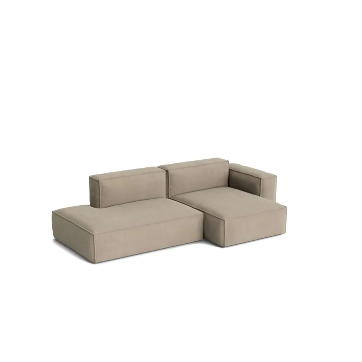 Mags Soft Low Armrest sofa 2,5-pers. kombination 3 - Linara beige, højrevendt, aftageligt betræk - HAY