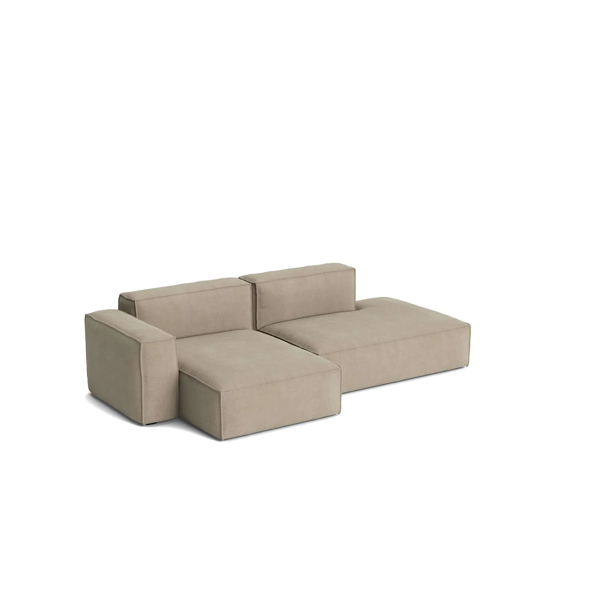 Mags Soft Low Armrest sofa 2,5-pers. kombination 3, Linara beige, venstrevendt, aftageligt betræk HAY