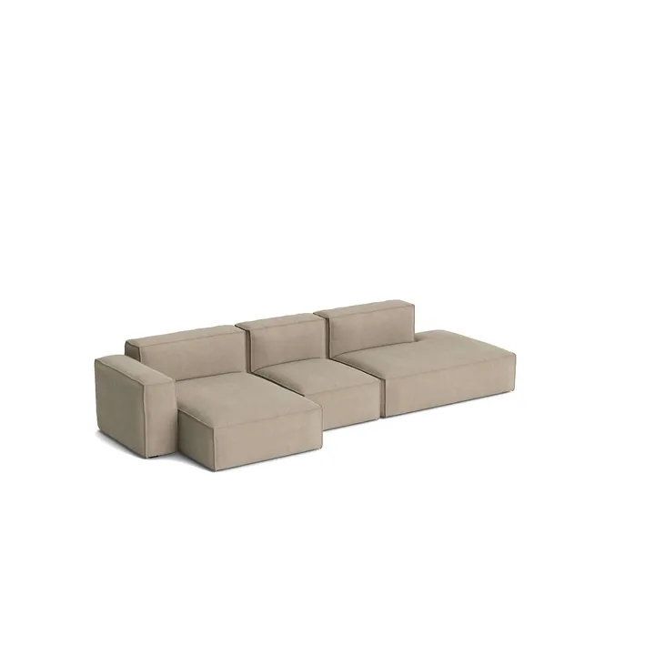 Mags Soft Low Armrest sofa 2,5-pers. kombination 3 - Linara beige, venstrevendt, aftageligt betræk - HAY