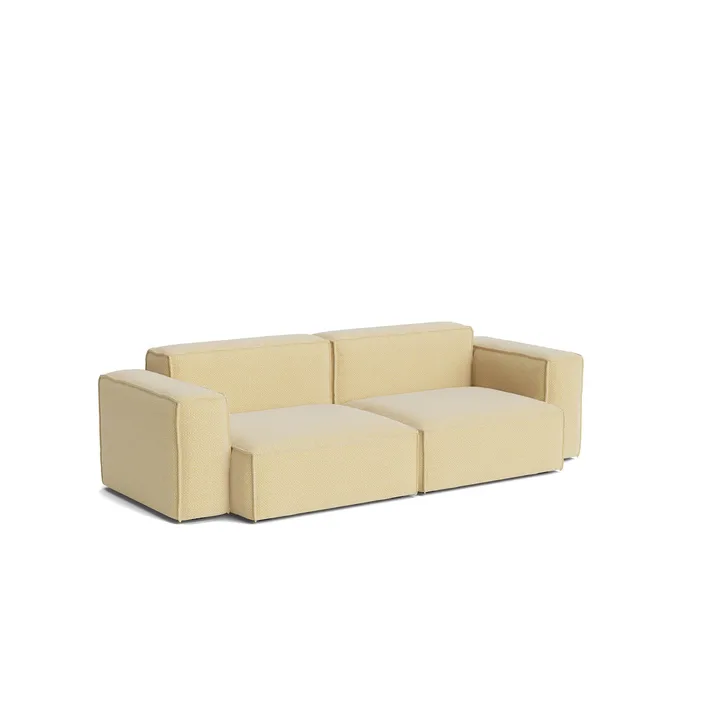 Mags Soft Low Armrest sofa 2,5-personers kombination 1 - Tartaglia Ocre white, aftageligt betræk - HAY