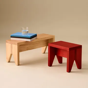 Manolito Long skammel - Natural, 60 cm - HAY