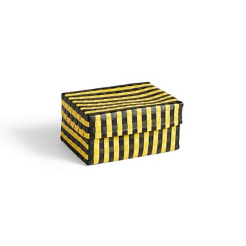 Maxim Stripe Box opbevaringskurv S 21x30 cm - Gul/Sort - HAY