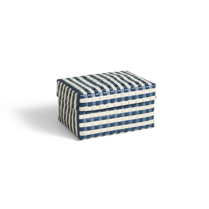 Maxim Stripe Box opbevaringskurv S 24x33,5 cm, Blå/Sand HAY