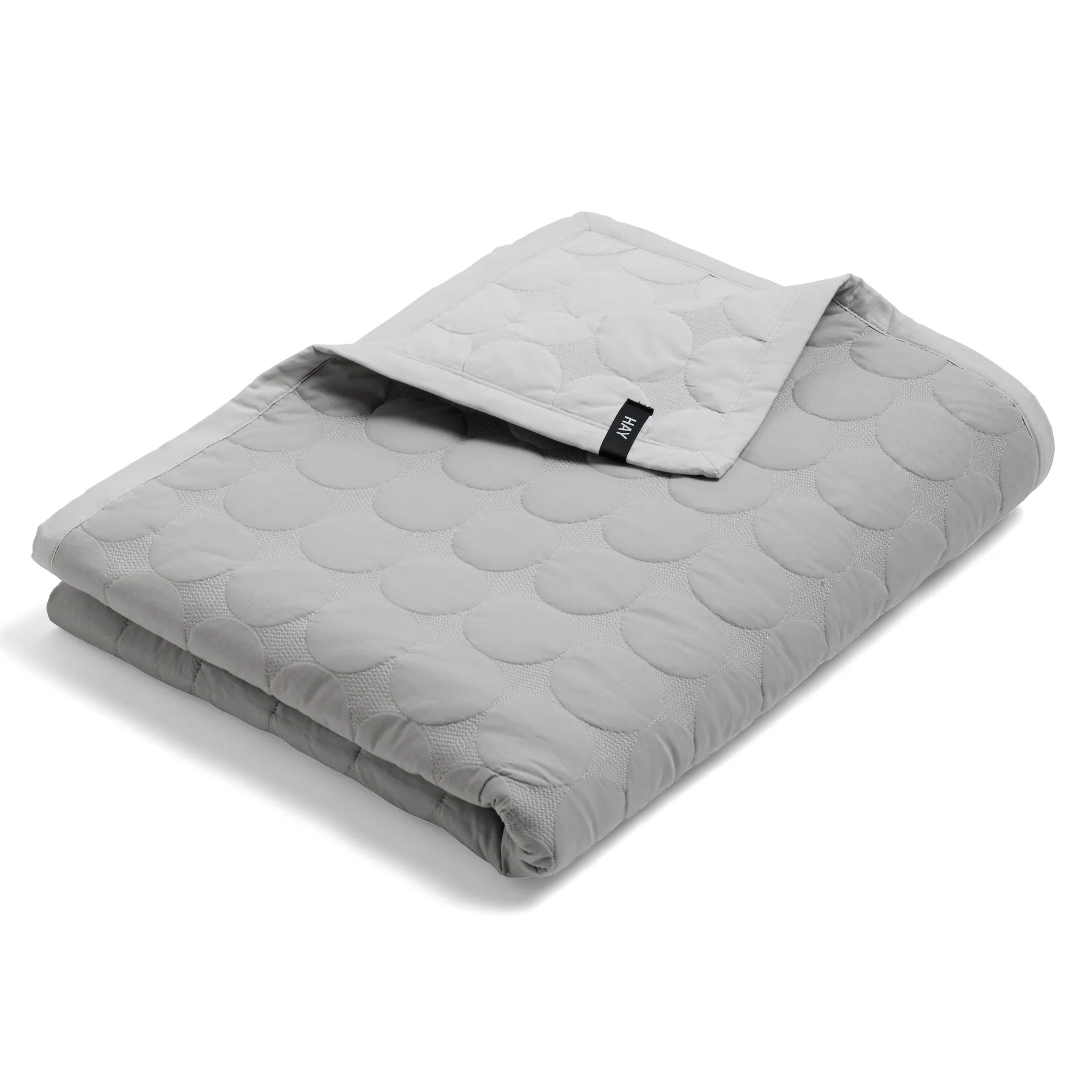 Mega Dot sengetæppe 260x260 cm, Light grey HAY