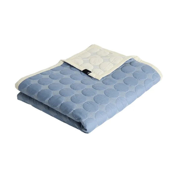 Mega Dot sengetæppe organic 195x245 cm - Dusty blue - HAY
