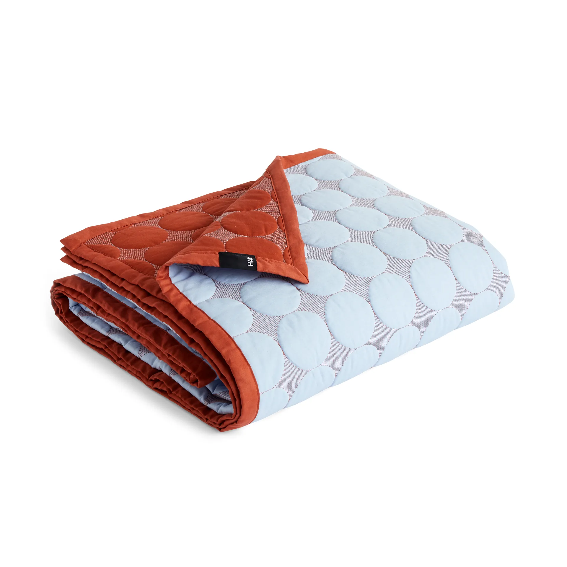 Mega Dot sengetæppe organic 195x245 cm, Light blue HAY