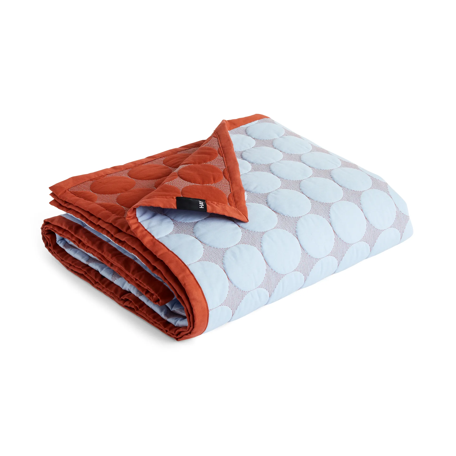 Mega Dot sengetæppe organic 235x245 cm, Light blue HAY