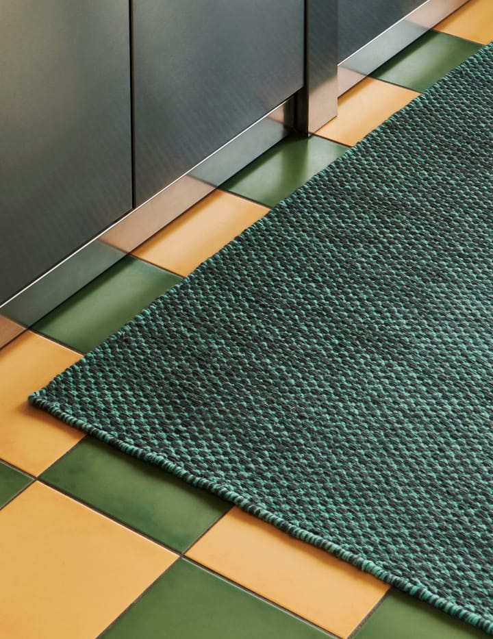 Moiré kelimtæppe 80x200 cm, Emerald gren HAY