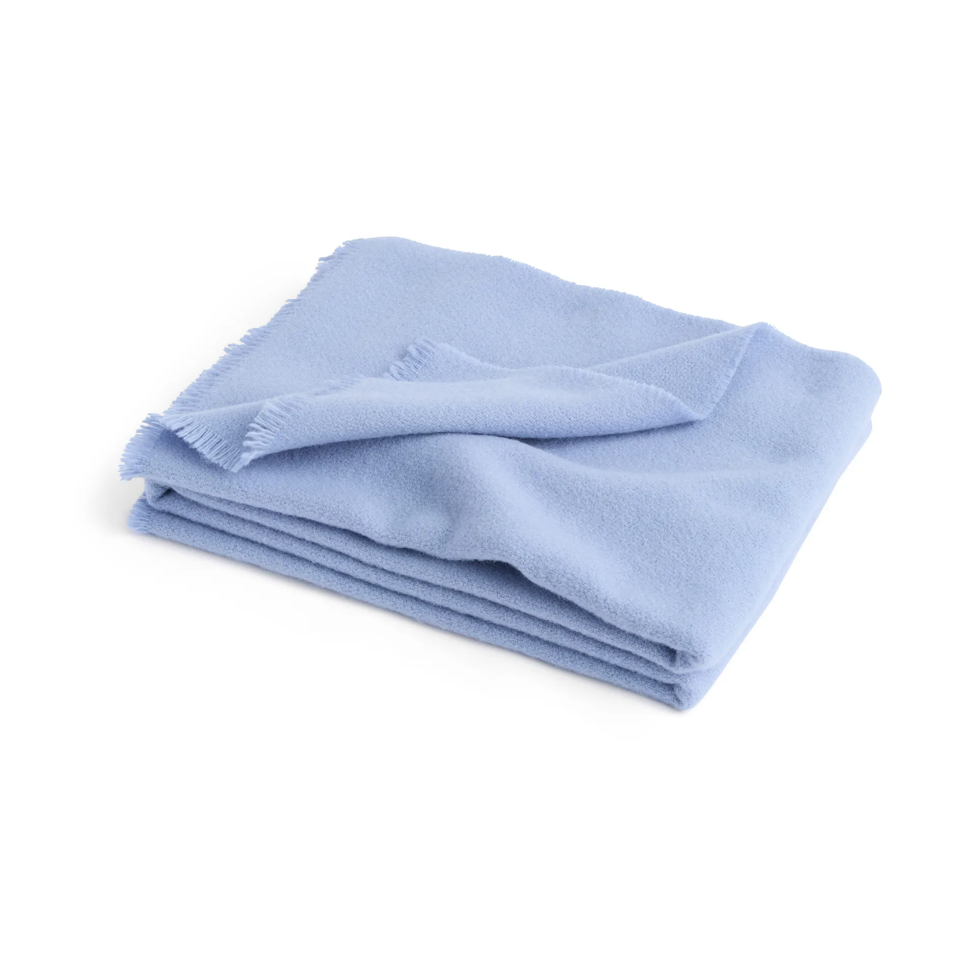 Mono uldplaid 130x180 cm, Light blue HAY