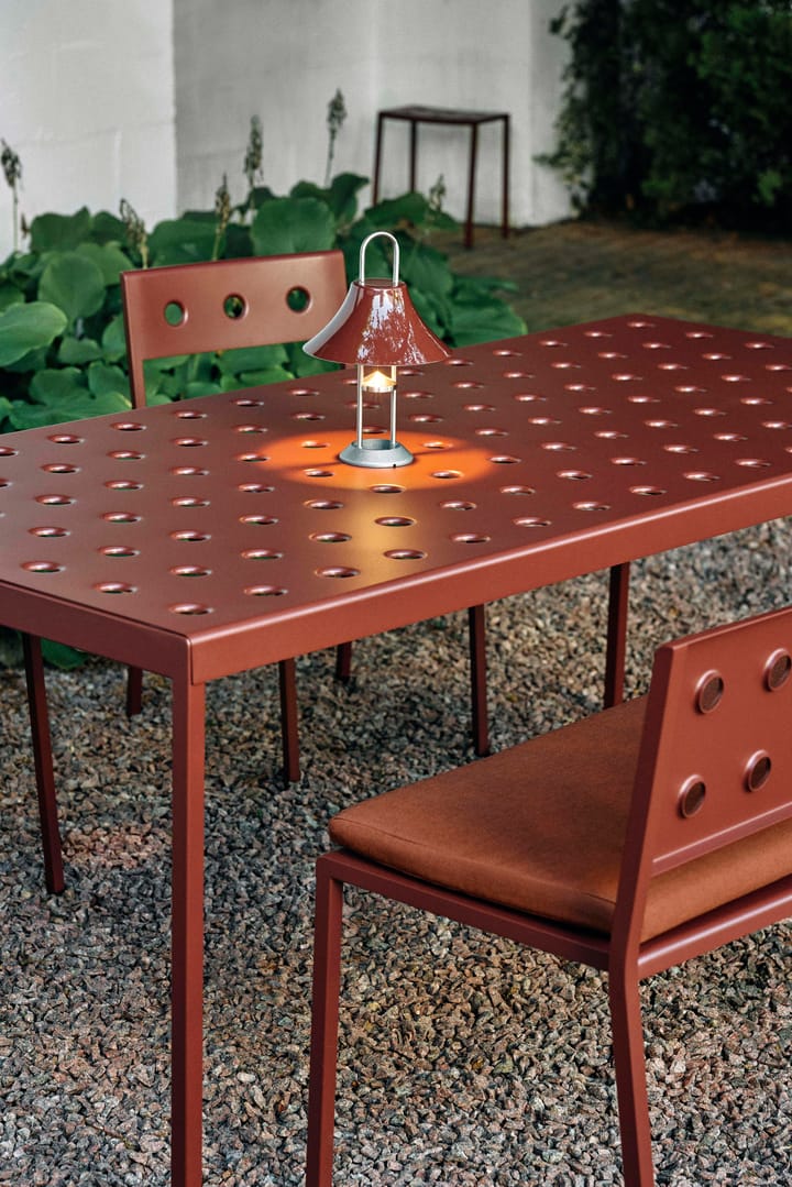 Mousqueton transportabel bordlampe 30,5 cm, Iron red HAY