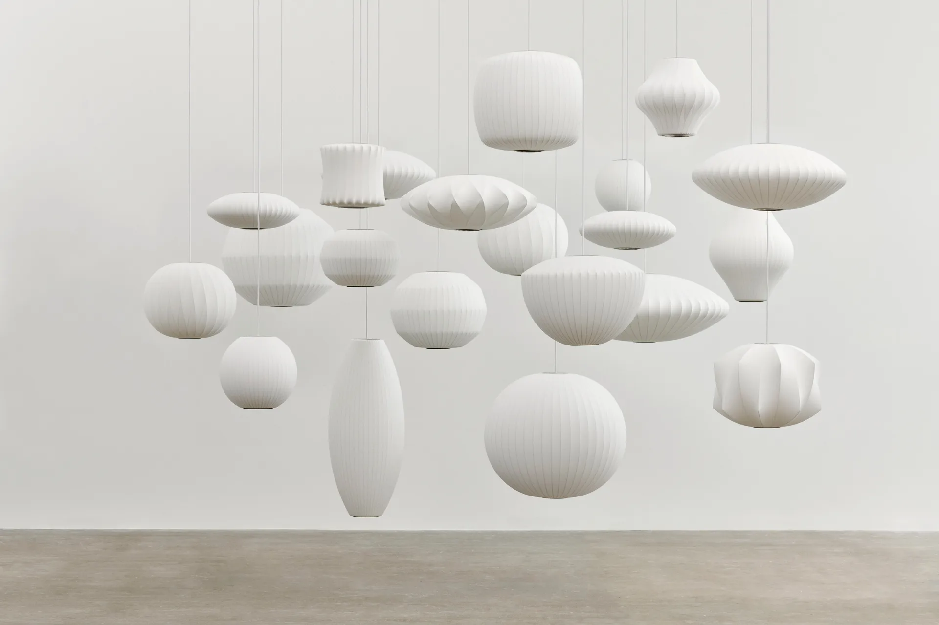 Nelson Bubble Pear crisscross pendel S, Offwhite HAY