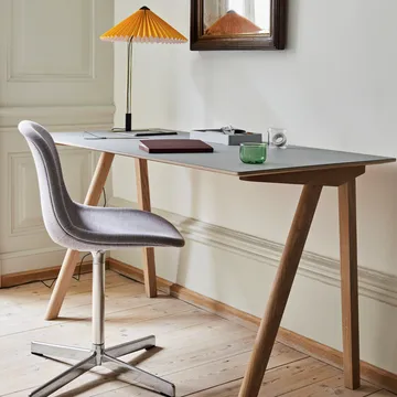 Neu 10 Upholstery kontorstol - Remix 163 grey, drejestativ i aluminium - HAY