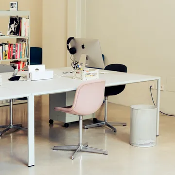 Neu 10 Upholstery kontorstol - Remix 163 grey, drejestativ i aluminium - HAY