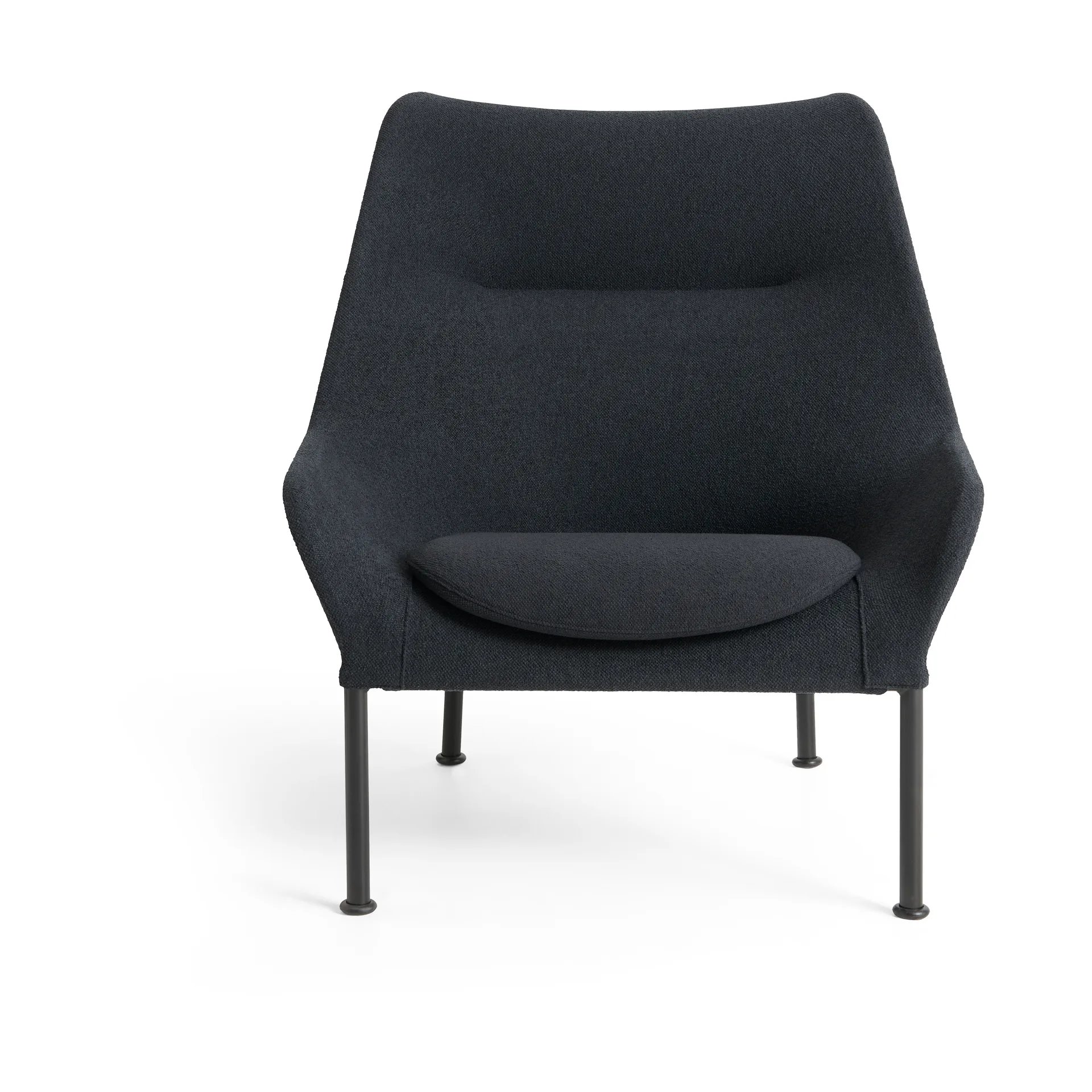 O2 Lounge Chair lænestol, Soft black-svartlakeret stål HAY