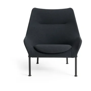 O2 Lounge Chair lænestol - Soft black-svartlakeret stål - HAY