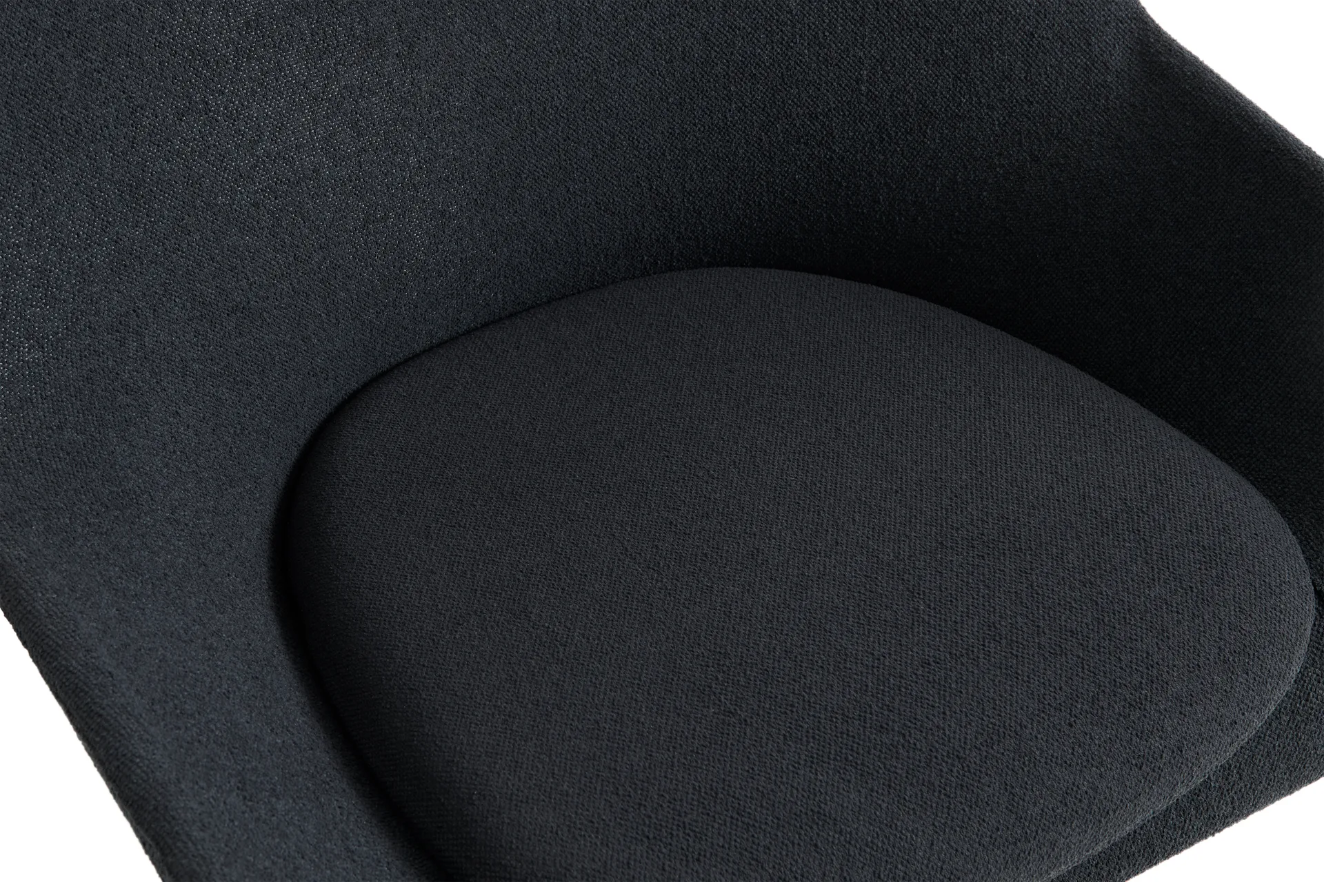 O2 Lounge Chair lænestol, Soft black-svartlakeret stål HAY