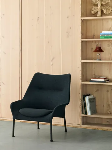 O2 Lounge Chair lænestol - Soft black-svartlakeret stål - HAY