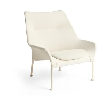 O2 Lounge Chair lænestol - Soft cream-lakeret stål eggshell - HAY