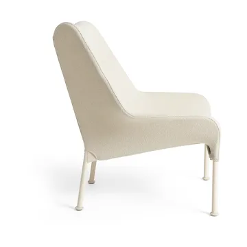 O2 Lounge Chair lænestol - Soft cream-lakeret stål eggshell - HAY