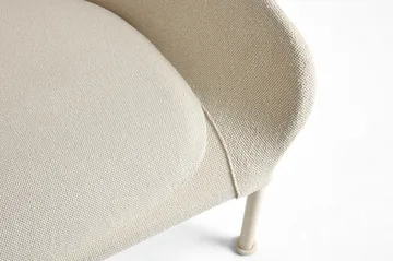 O2 Lounge Chair lænestol - Soft cream-lakeret stål eggshell - HAY