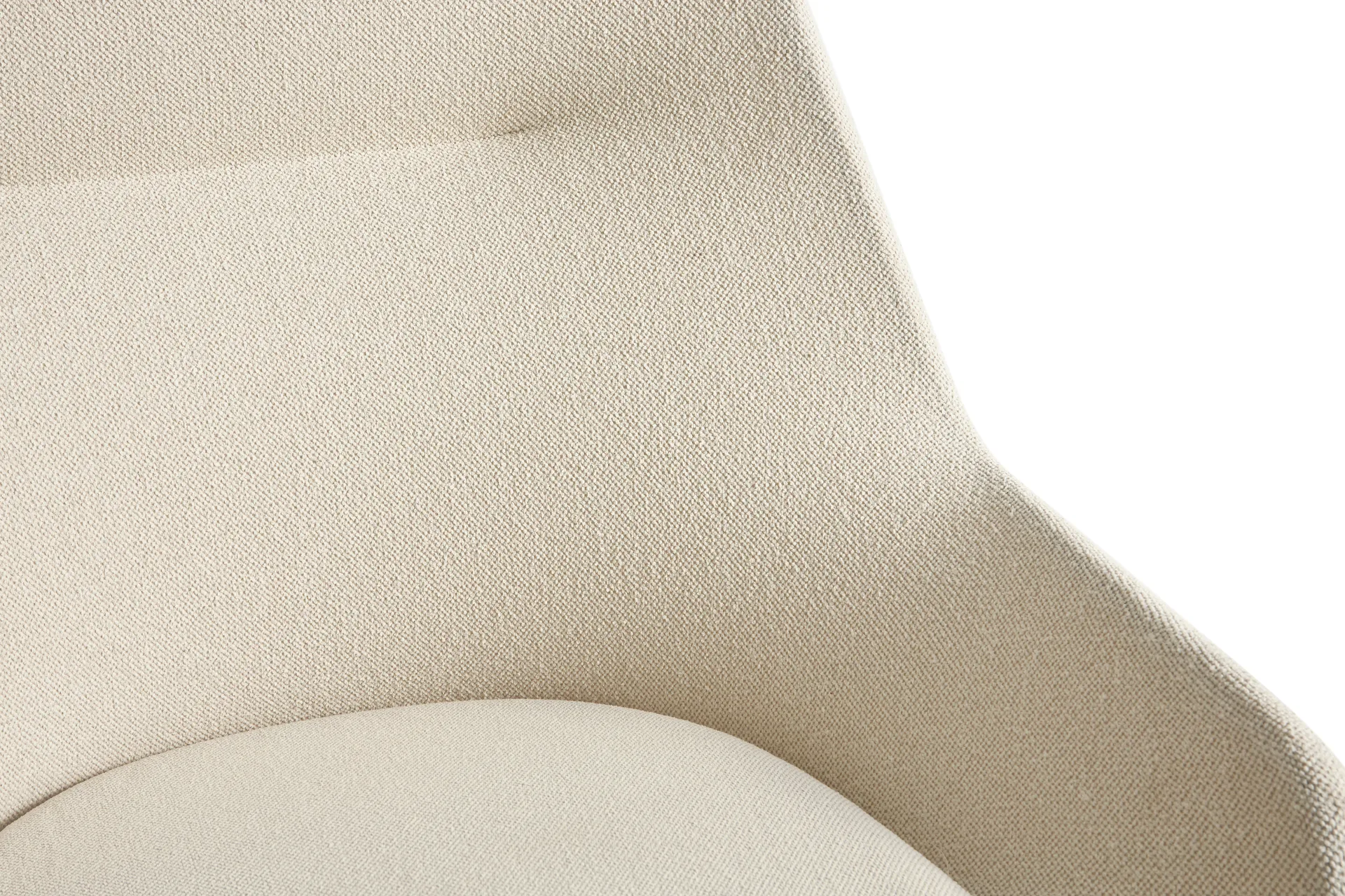 O2 Lounge Chair lænestol, Soft cream-lakeret stål eggshell HAY