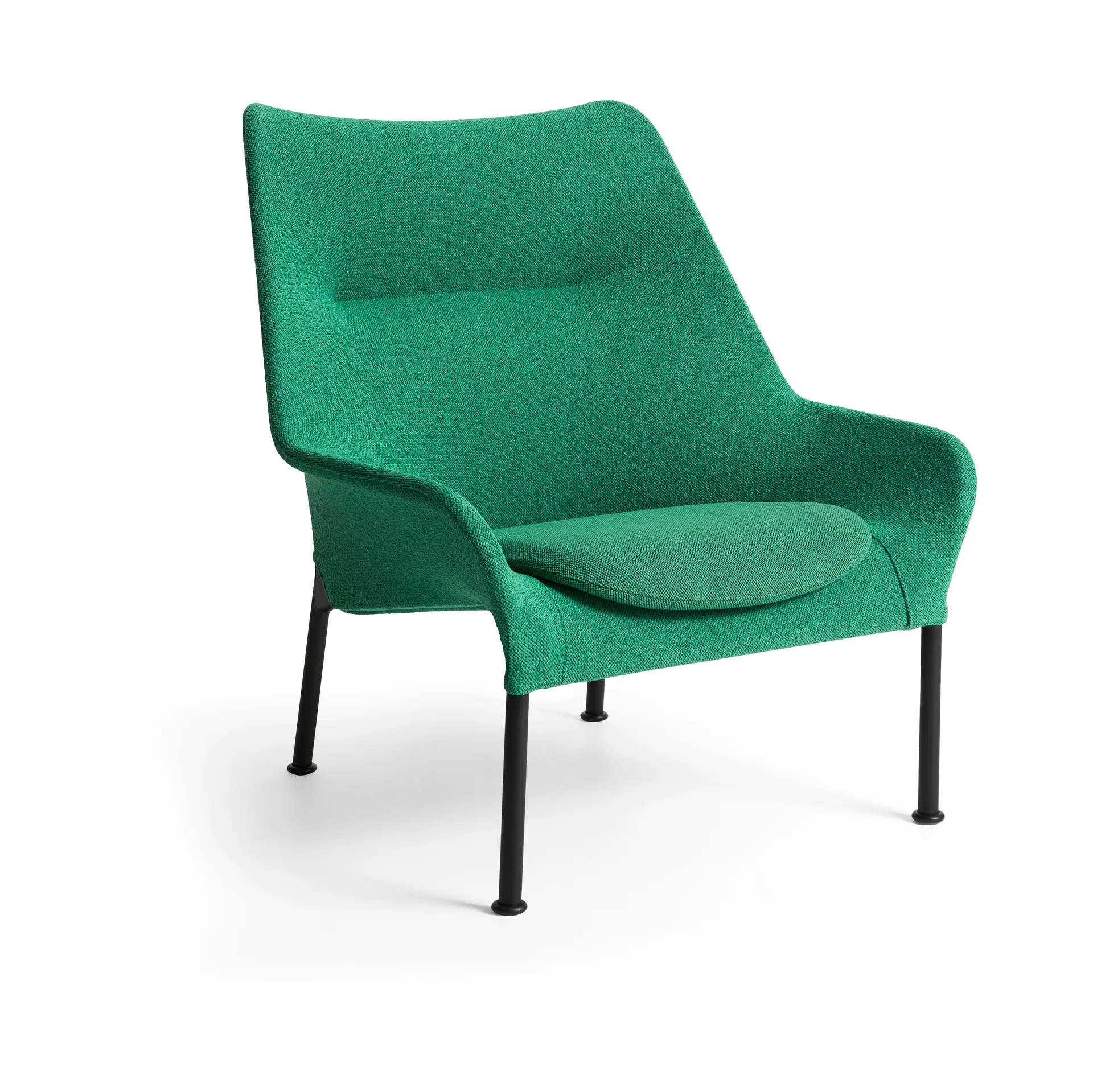 O2 Lounge Chair lænestol, Soft green-sortlakeret stål HAY