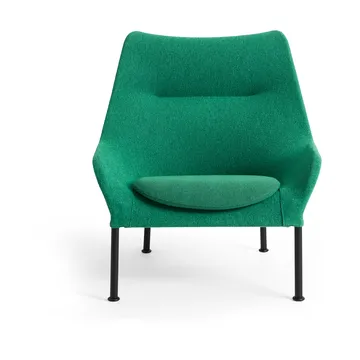 O2 Lounge Chair lænestol - Soft green-sortlakeret stål - HAY