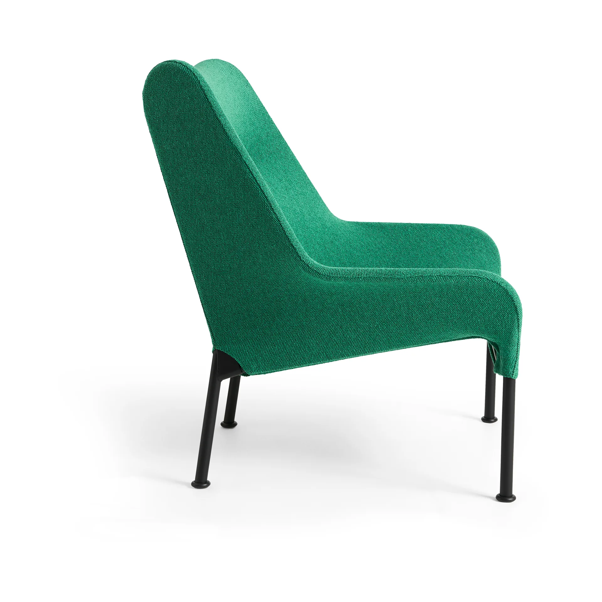 O2 Lounge Chair lænestol, Soft green-sortlakeret stål HAY