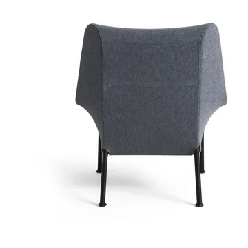 O2 Lounge Chair lænestol - Soft grey-svartlakeret stål - HAY