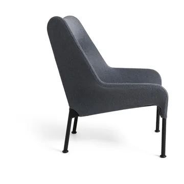 O2 Lounge Chair lænestol - Soft grey-svartlakeret stål - HAY