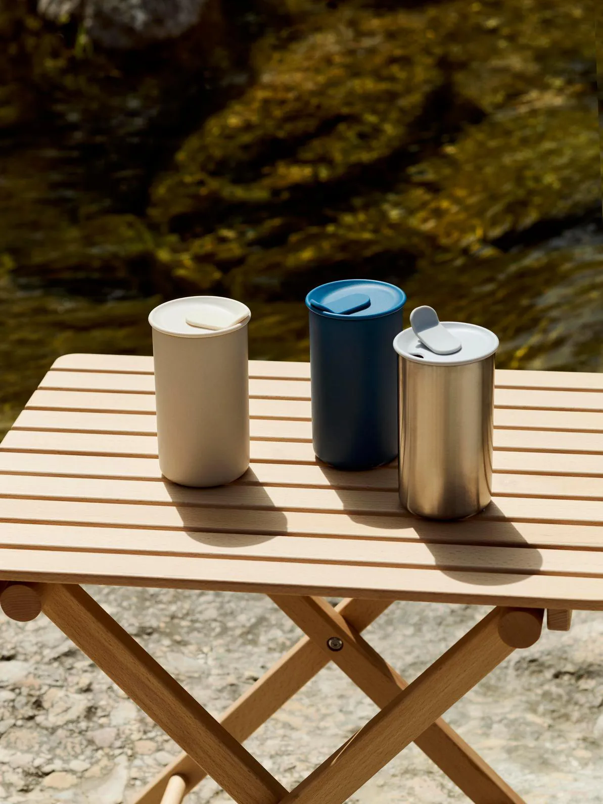 Outdoor Market bord sammenklappeligt, Bøg, small HAY