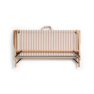 Outdoor Market foldbar sofa - Beige-red, 2-pers. sofa - HAY