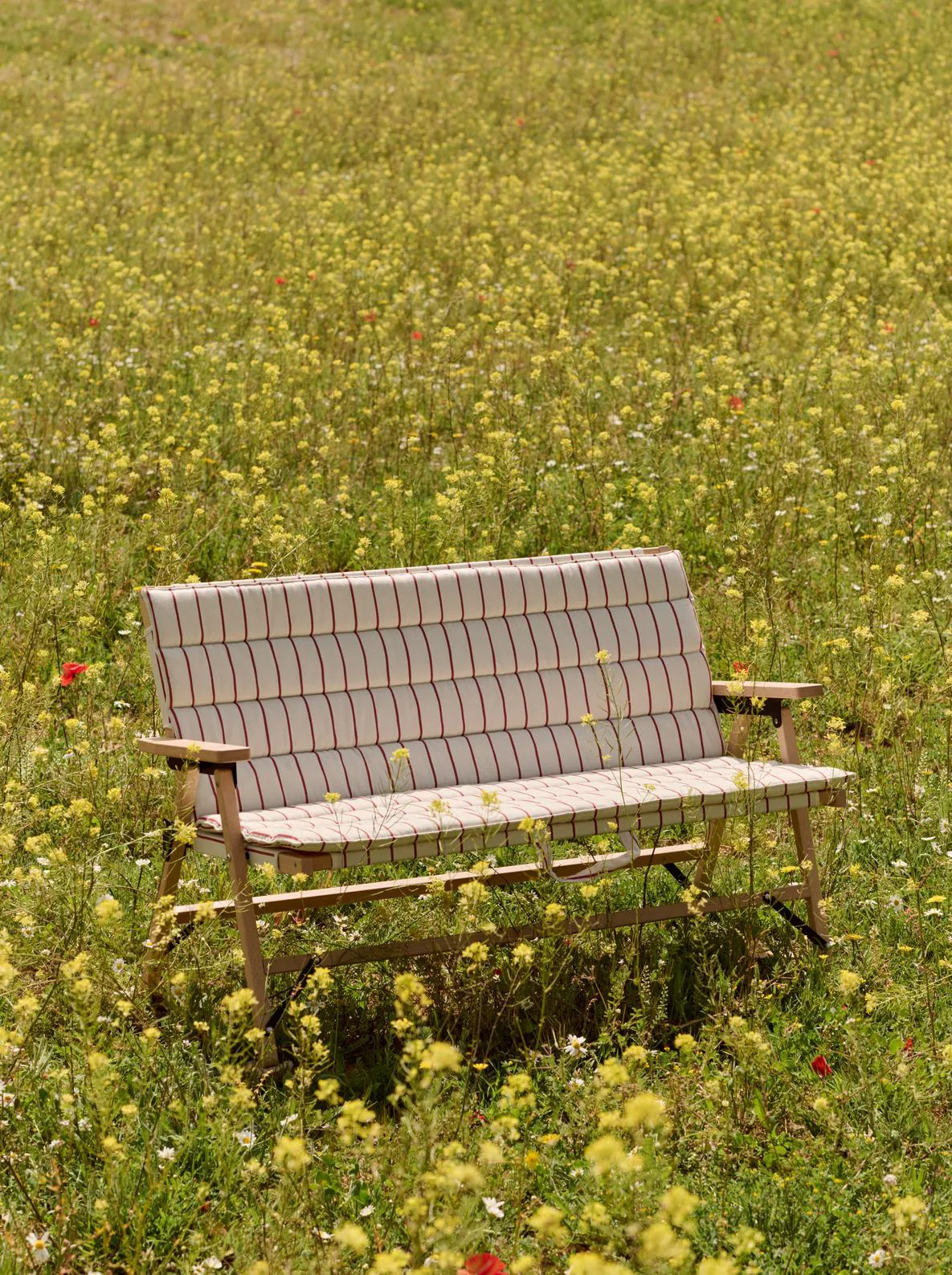 Outdoor Market foldbar sofa, Beige-red, 2-pers. sofa HAY