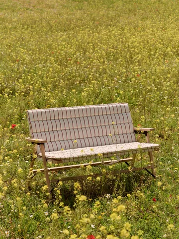 Outdoor Market foldbar sofa - Beige-red, 2-pers. sofa - HAY