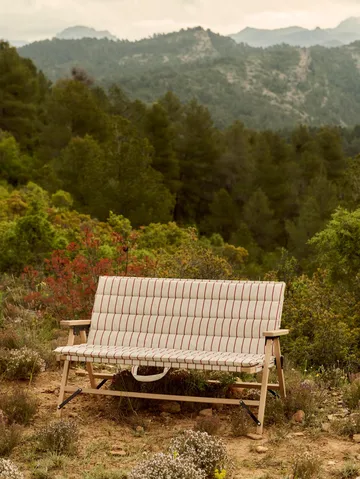 Outdoor Market foldbar sofa - Beige-red, 2-pers. sofa - HAY
