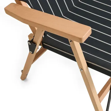 Outdoor Market foldbar sofa - Black-beige, 2-pers. sofa - HAY