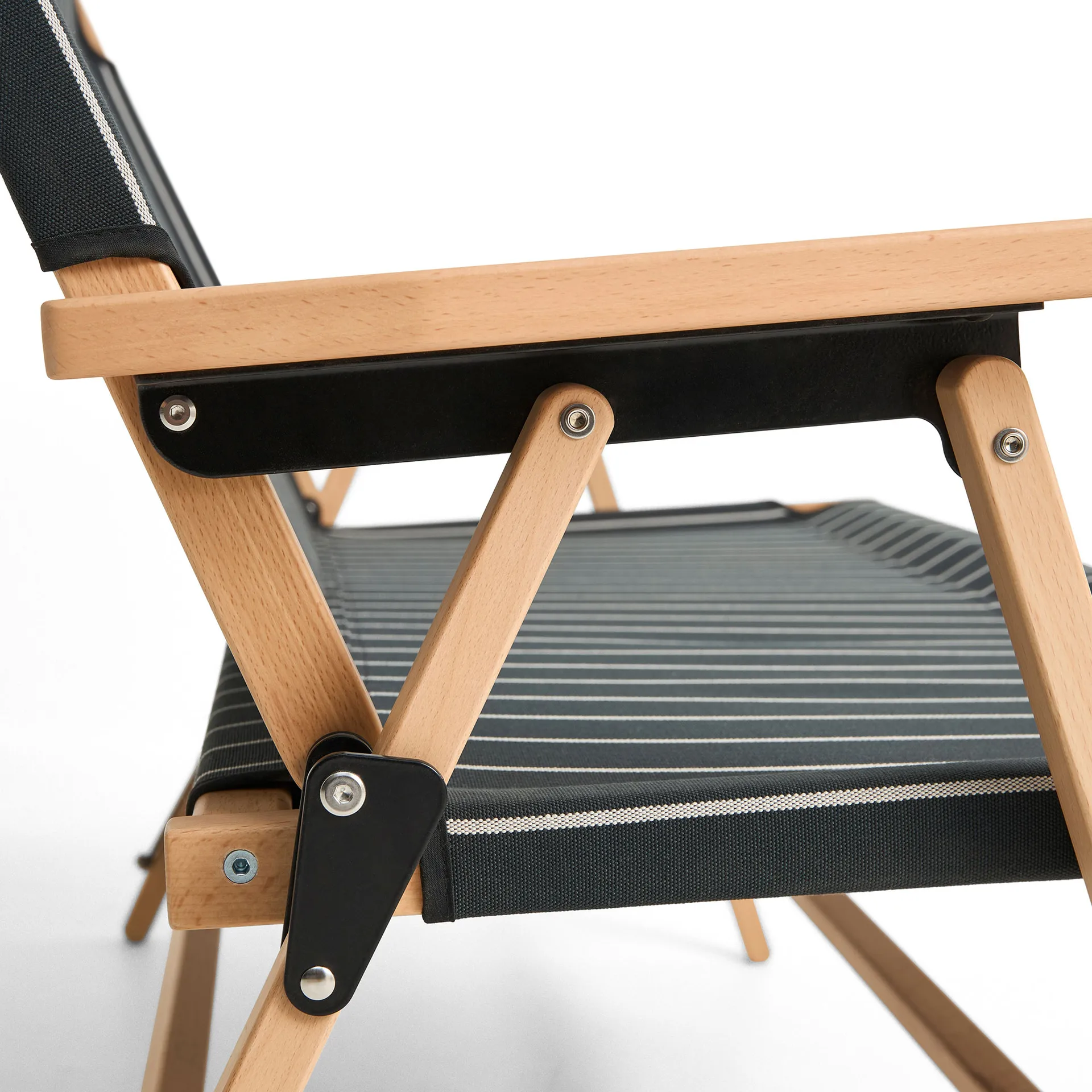 Outdoor Market foldbar sofa, Black-beige, 2-pers. sofa HAY