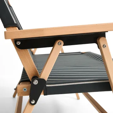 Outdoor Market foldbar sofa - Black-beige, 2-pers. sofa - HAY