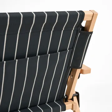 Outdoor Market foldbar sofa - Black-beige, 2-pers. sofa - HAY